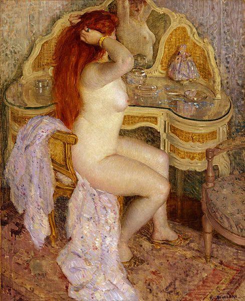 frederick carl frieseke Nude Seated at Her Dressing Table China oil painting art